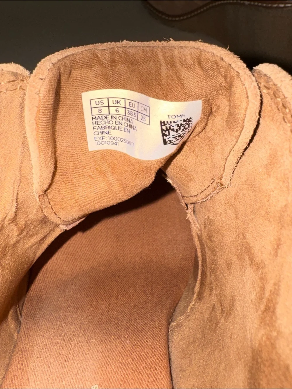Toms - Tan Suede, Gum Sole Wedge Lace-Up Booties